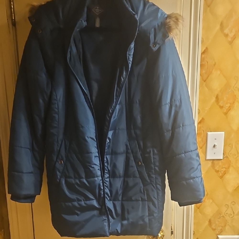 St. John's Bay Teal Blue/Green Puffer Jacket Size Xl